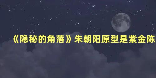 《隐秘的角落》朱朝阳原型是紫金陈