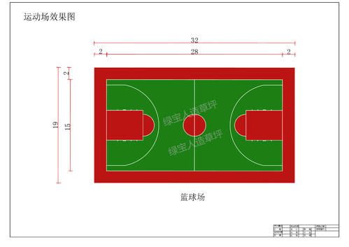 篮球场标准尺寸