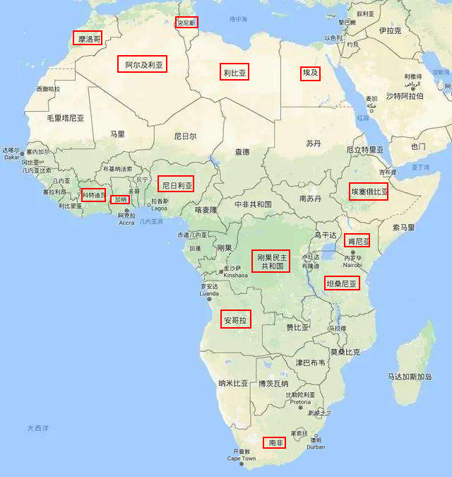 非洲有多少个国家组成